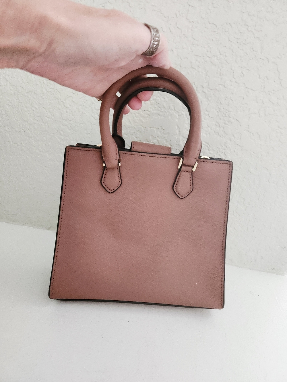 Euc Michael Kors Dusty Rose Crossbody Bag Purse Satchel - Picture 4 of 12